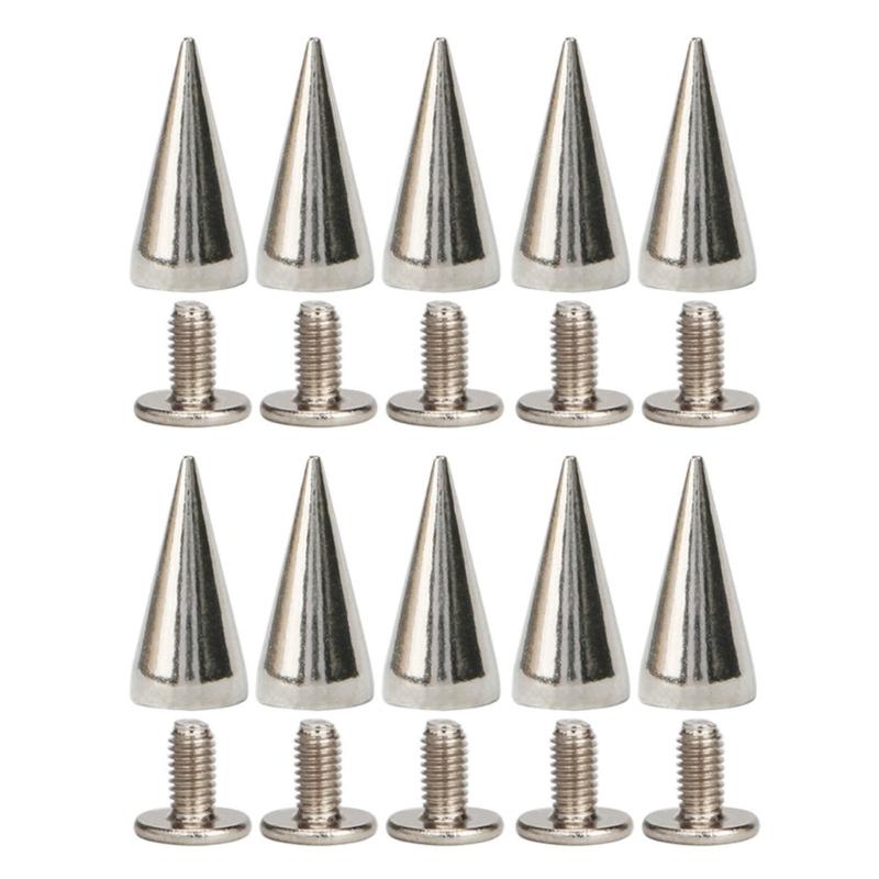 10Pcs Decorative Rivets Set Punk Style Nail Buckles Screw Mount Stud Rivets DIY Crafts PU Belt Shoes Clothing Spikes