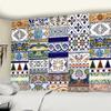 Mosaik Wandteppich Hängen Böhmischen Hexerei Blume Kunst Hippie Druck TAPIZ Schlafzimmer Zimmer Wohnkultur