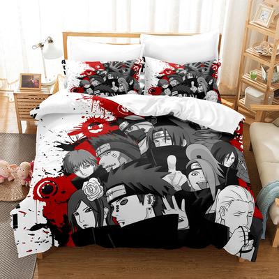 Naruto Sasuke Tlač Trojdielna 3D Digitálna Súprava Posteľnej Bielizne