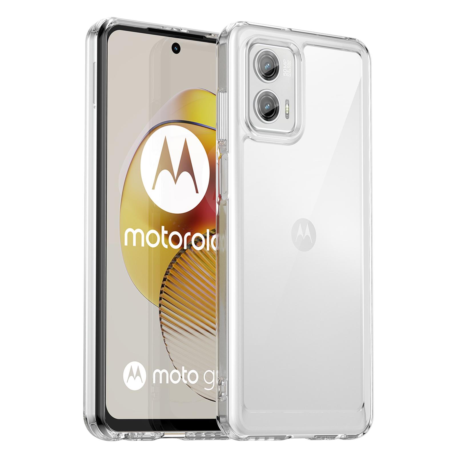 

For Motorola Moto G73 5G Shock-absorbing TPU+Acrylic Phone Case Protective Back Cover Transparent