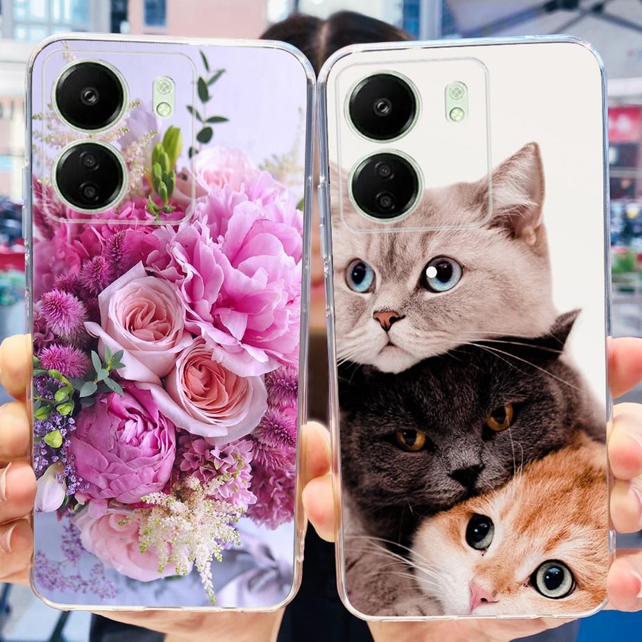 For Xiaomi Poco C65 Case Redmi 13C New Fashion Painted Back Cover 6.74'' Soft TPU Phone Case For Xiaomi Redmi 13C PocoC65 Bumper