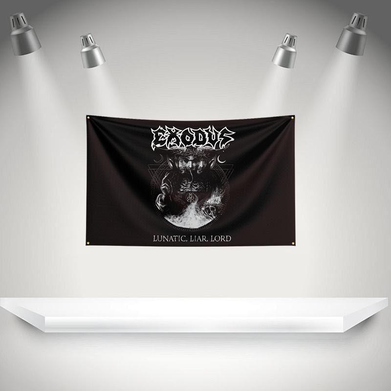 E-Exoduss Flag Rock Music Band Banner HD Printing Tapestry Exhibition, Music Band Fans, Garage Decor
