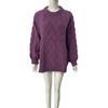 New Autumn and Winter Knitted Twist Loose Round-neck Knitted Sweater, Thickened Pullover Sweater with Thick Stitches