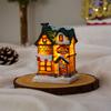 New Led Light Up House Houses Ornament Lighted Luminous Party Wedding Tabletop Christmas Small Village Decor Year Household Home