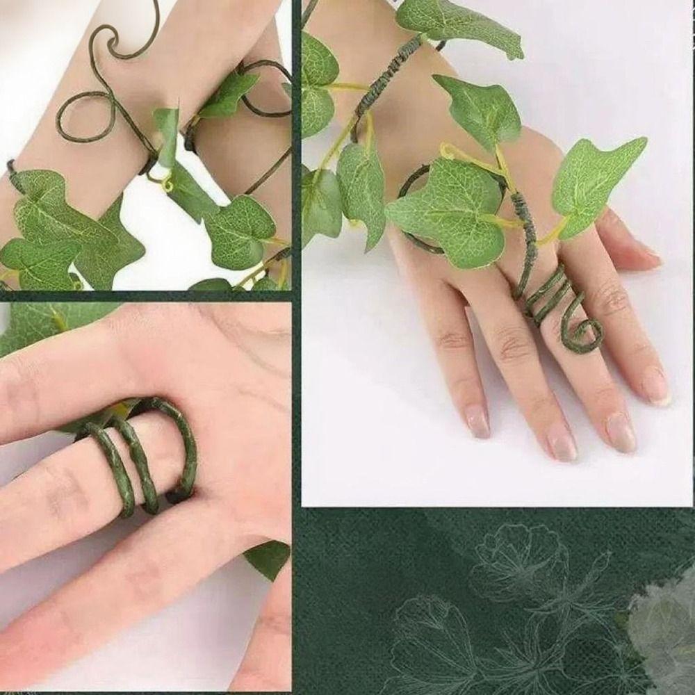 Handmade Ivy Costume Woodland Elf Bracelets DIY Vine Bracelet Forest Elf Bracelet  Shooting Props