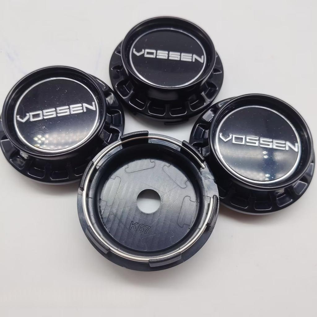 4pcs/set 67MM(OD) 62MM(ID) Car Wheel Center Caps For Vossen Logo Emblem Wheel Hubcaps Auto Rim Hub Cover Badge Car Accessories