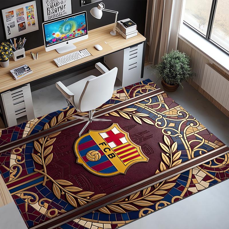 FOOTBALL Club Barcelona Pattern Rug, Indoor/Outdoor Mat, for Picnic, Gameroom, Bedroom, Office, Living Room, Home Decor Carpet, Birthday Gift