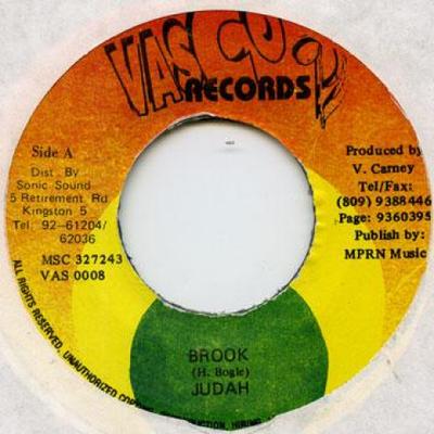 7inch Record JUDAH - Brook Vasco 1995 Jamaica Reggae, Ska & Dub