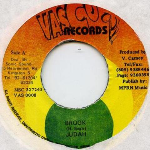 

7inch Record JUDAH - Brook Vasco 1995 Jamaica Reggae, Ska & Dub
