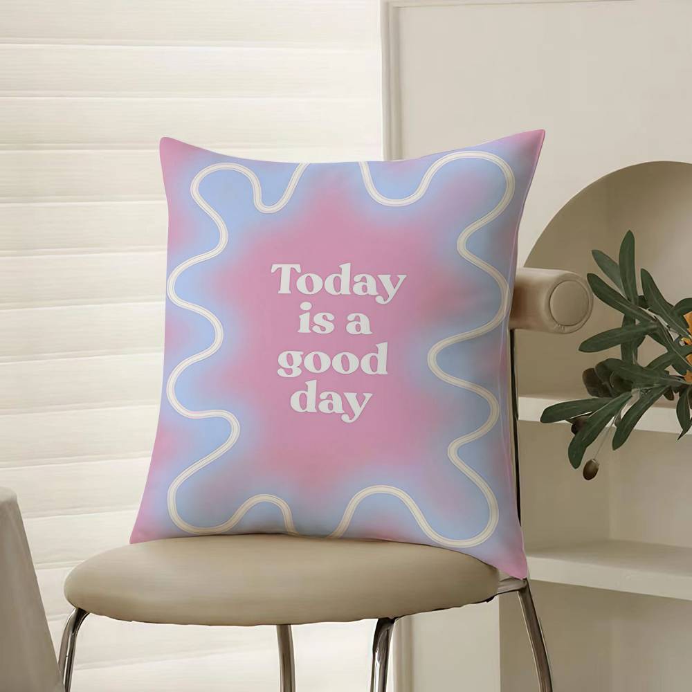 Cute Minimalist Pattern Print Flower Pillow Case Comfort Sofa Bed Silky Elegant Invisible Zipper Decorative Cushion Cover