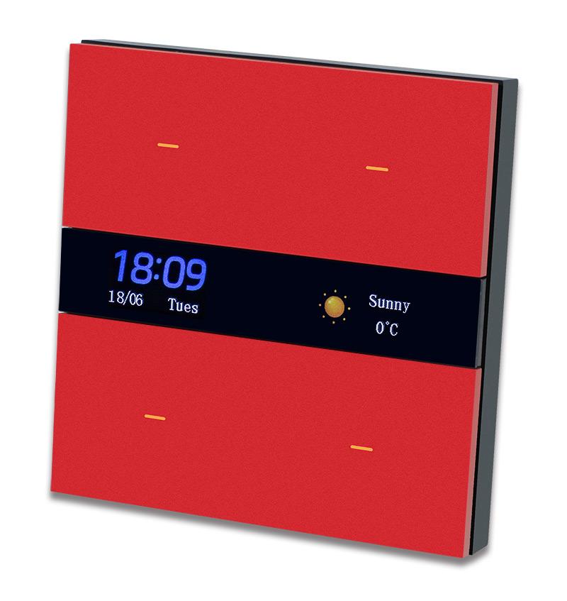 Tianlai M8-Pro 4-fach Smart Light für Zuhause, Schule, Hotel, Krankenhaus Tuya Zigbee Panel Touch WandSchalter