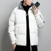 Two bars winter casual handsome young neutral style printed label thickened men's cotton-padded jacket