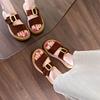 Thick-soled cool slippers women's new slippers half tray summer wear beautiful with skirt beach shoes