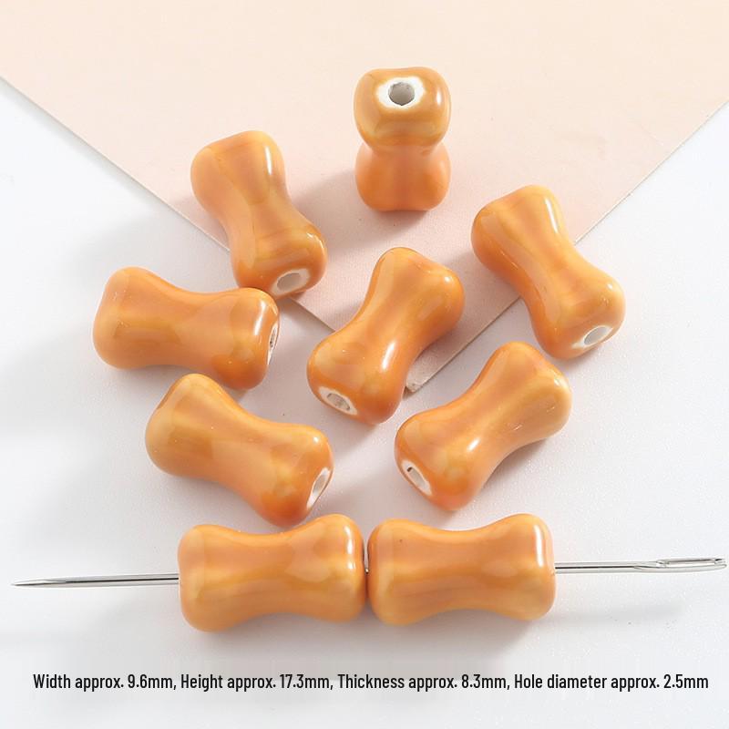 Colored Ceramic Bone Beads for DIY Jewelry: Beading, Bracelets, Necklaces, Earrings Accessories