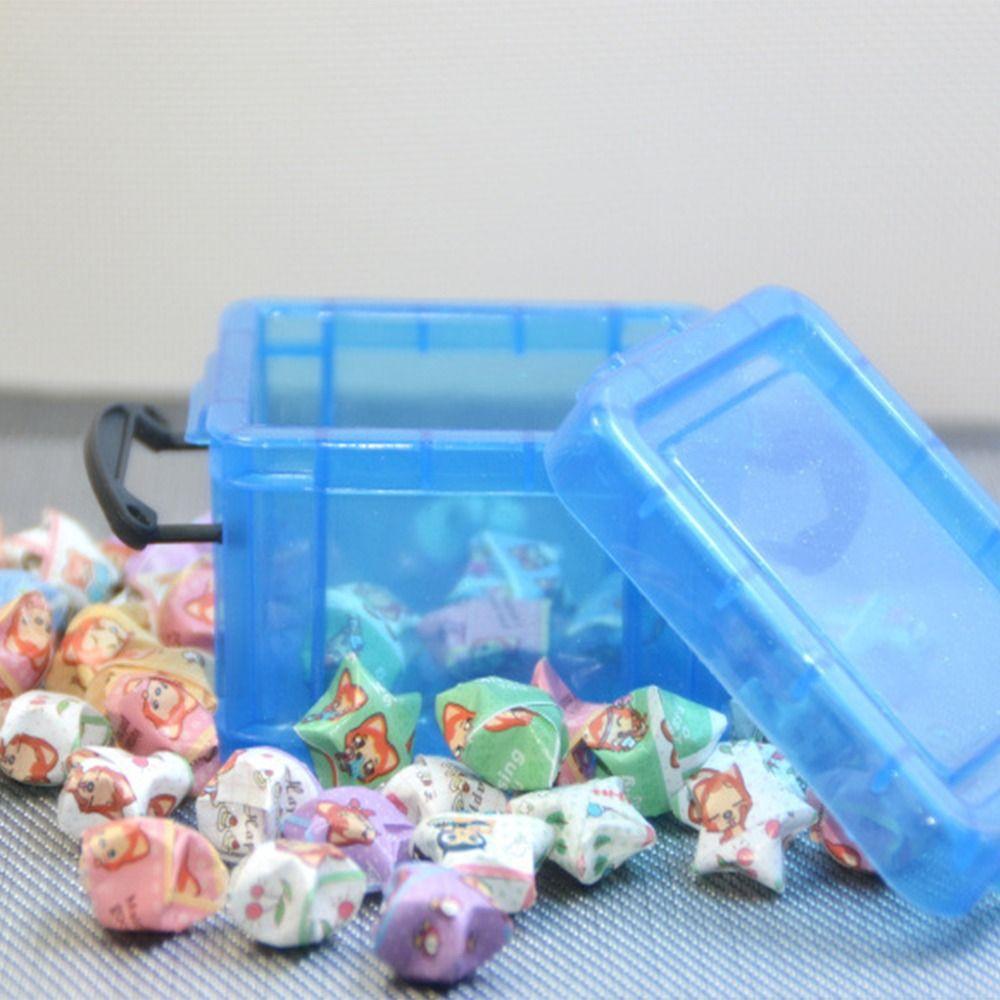 Candy Color Mini Storage Container Transparent Desktop Organizer Box  Sundries