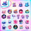 50 Cartoon Cups, World Graffiti Material Hand Account Stickers, Cups, World Art Creative Stickers