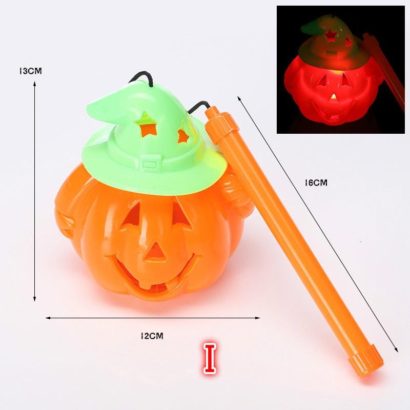 Halloween Leuchtende Kürbislaterne Kinder Handgehaltene Kürbislaterne Spielzeug mit Ton Halloween D