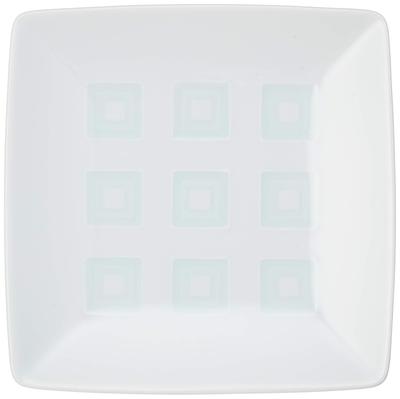 Hakusan Porcelain Individual Light 13 X 13 X 2 MASUMEMON Square Hasami Made In White Plate, Blue, (Approx.) Cm, Pattern, Ware, Japan,