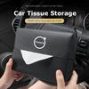 Hochwertiger Leder Auto-Taschentuch-Organizer Auto-Papiertuch-Aufbewahrungstasche Für XC90 V90 V60 XC60 V40 EC40 EX40 S80 S60 S90 C40 XC40