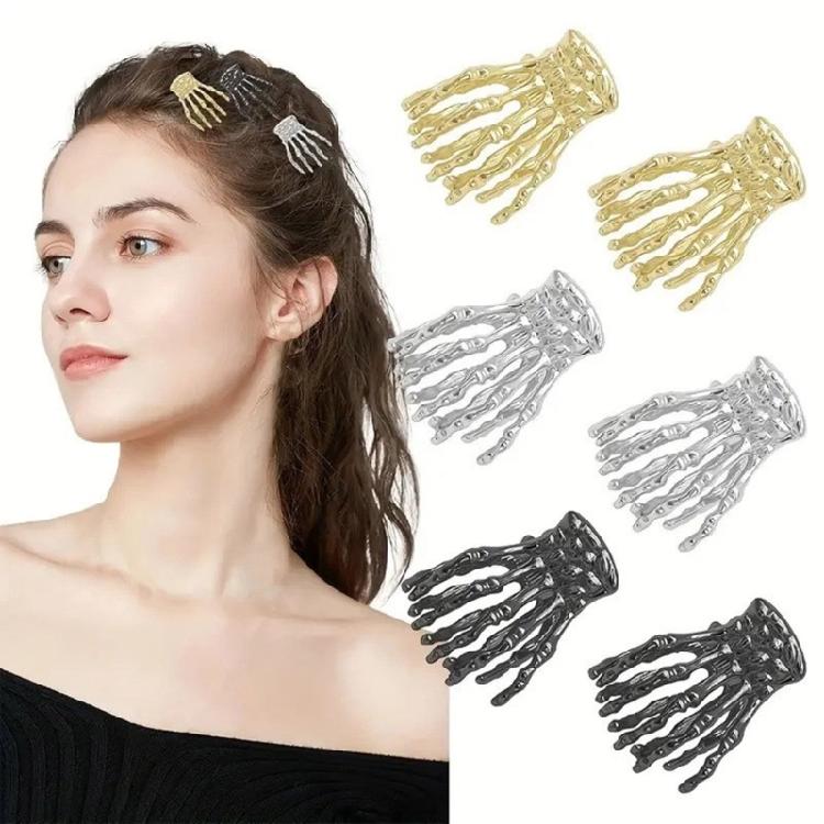 Halloween Skeleton Hair Claw Clip Ponytail Claw Barrettes Hair Adornment