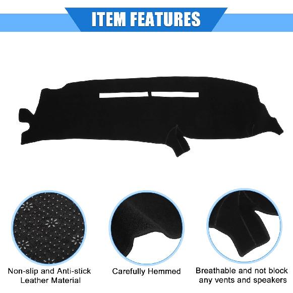 Car Dashboard Cover Compatible for Chevrolet Tahoe 1997-1999, Protective Polyester Black Center Console Interior Trim Dash Cover Mat Pad