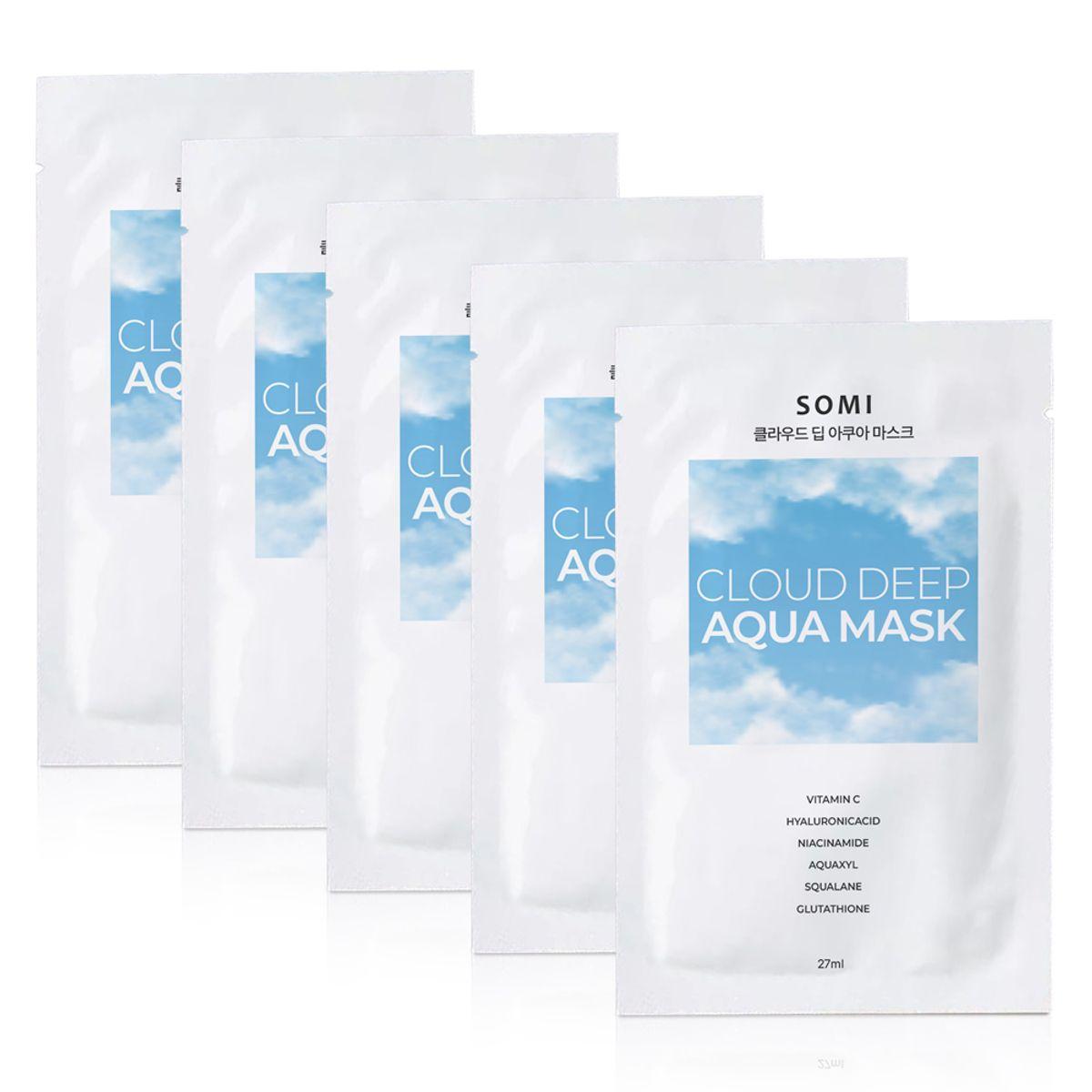 Cloud Deep Aqua Mask 27ml 5 Sheets (Includes Transparent Pouch)