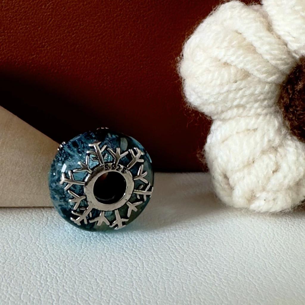 Colorful copper Mini Murano Glass Bead Charms Charm Fits Authentic Bracelets Blue Faceted Murano for Women Necklaces Jewellery