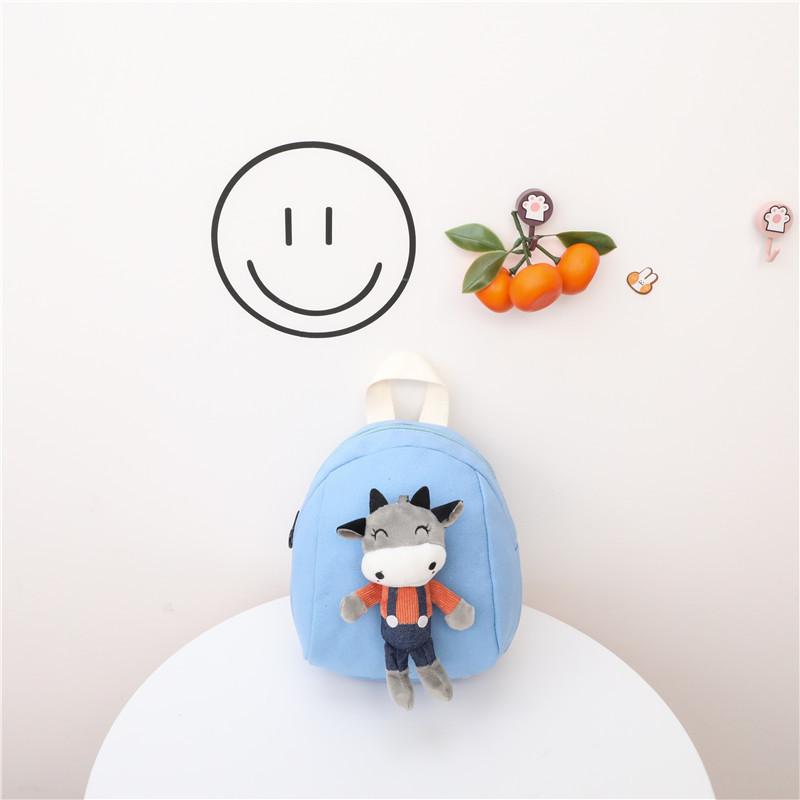 Cute White Belt Pants Cow Rabbit Cat Plush Toy Decoration Children Backpack