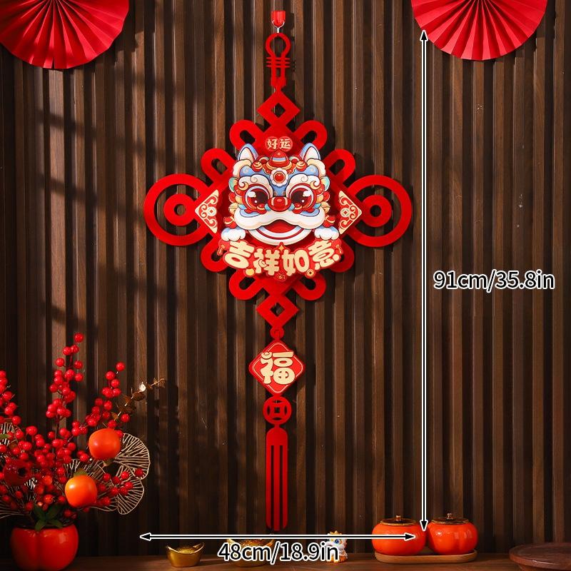 2025 Chinese New Year Hanging Ornament Chinese Spring Festival Decor Pendant Traditional New Year Tassels Door Window Decor