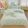 100% Cotton Printed Bedding Set Soft Breathable Duvet Cover With 2 Pillowcases Comfortable Home Textile