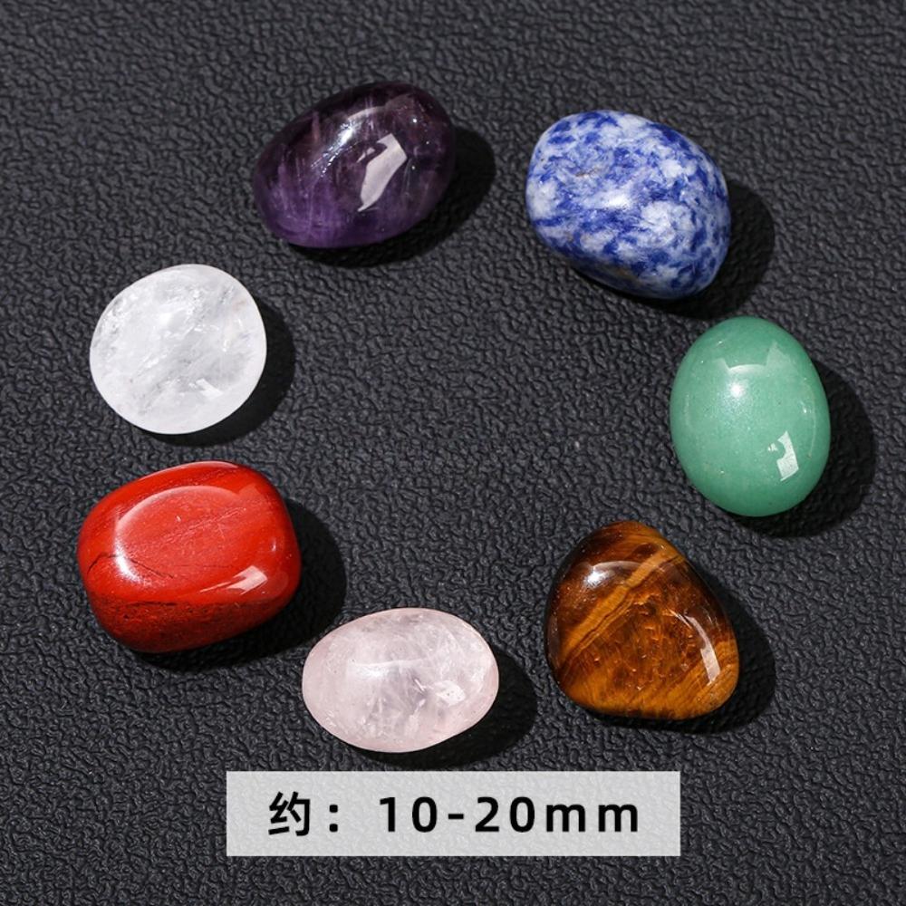 Natural Seven Colors Crystal Stone Single-pointed Hexagonal Column Ore Specimen Ornament Pendant for Men Women Room Jewelry Gift