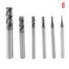8-Piece Set: 2-12mm 45° Tungsten Steel Carbide End Mill CNC Tools with 4 Slots