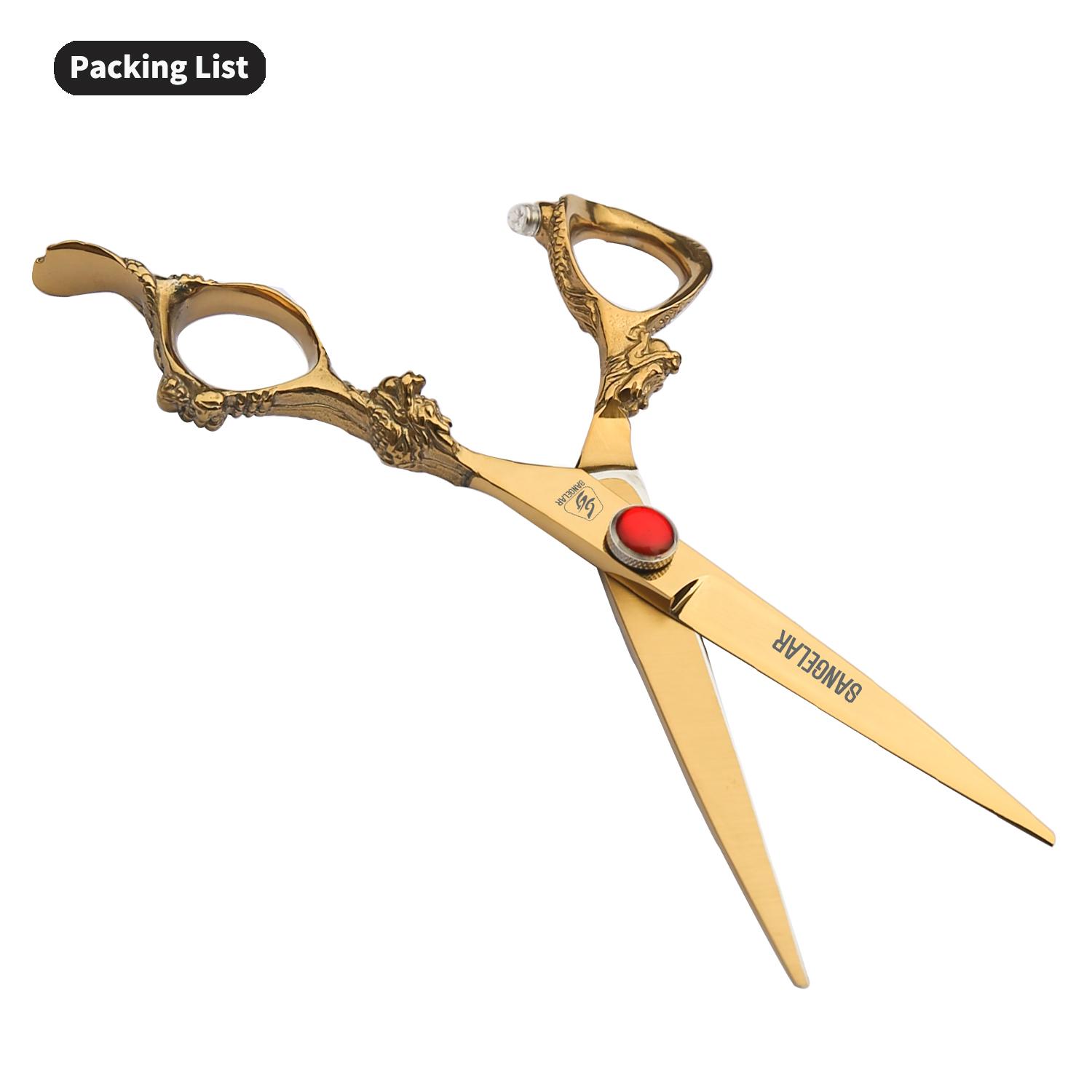 

Sangelar 6 дюймов золотые ножницы для волос с ручкой дракона профессиональные парикмахерские ножницы режущие ножницы филировочные ножницы семейная стрижка волос 6” Cutting золотой