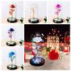 Romantic Rose Forever Flower In Dome Led Light Valentine Day Birthday Gift Decor