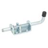 Durable Hardware 12x171mm Spring Loaded Latch Galvanized Barrel Bolt Trailer Gate Latch Container Cabinet