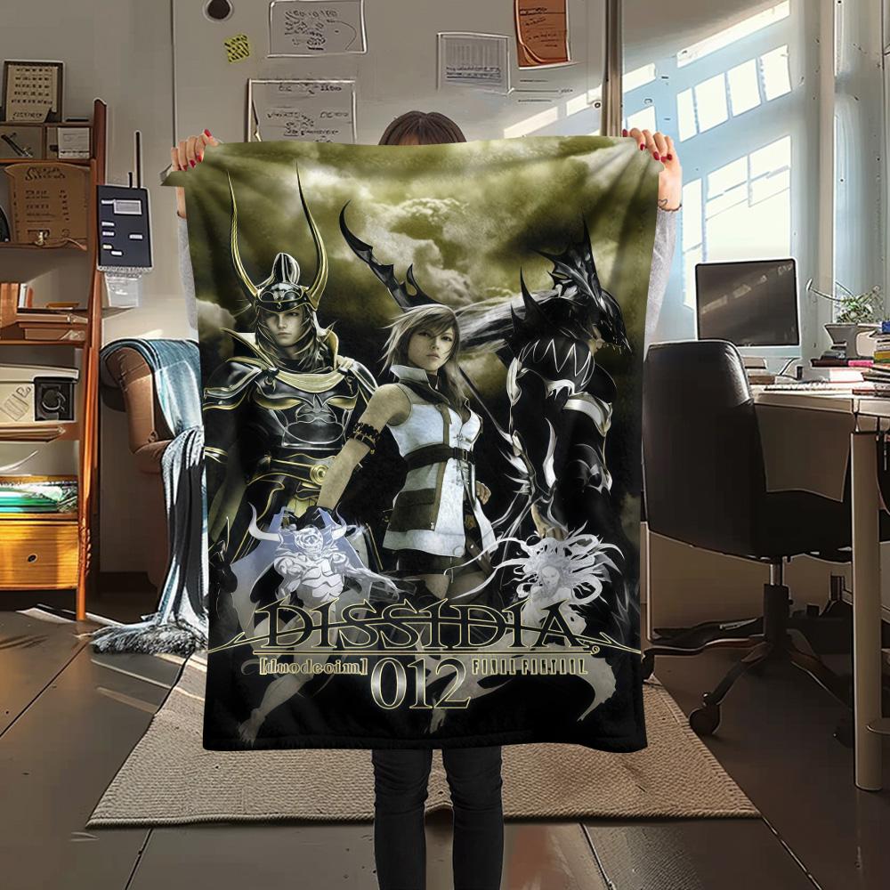 

1PC Final Fantasy Print Flannel Blanket, High quality Comfortable for All Seasons, Home Decor, Warmth and Comfort, Perfect for Christmas Gifts 80cm x 120cm
