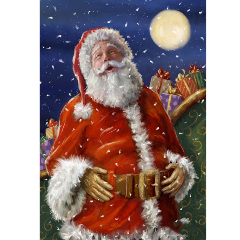 DIY Santa Claus 5D Diamond Painting Full Round Drill Snowman Diamond Embroidery Cross Stitch Kits Christmas Gift Home Decor