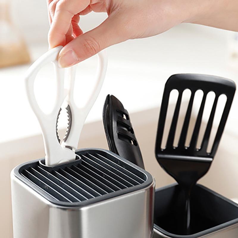 Stainless Steel Kitchen Knife Storage Holder Cutlery Utensils Holder Drainage Rack
