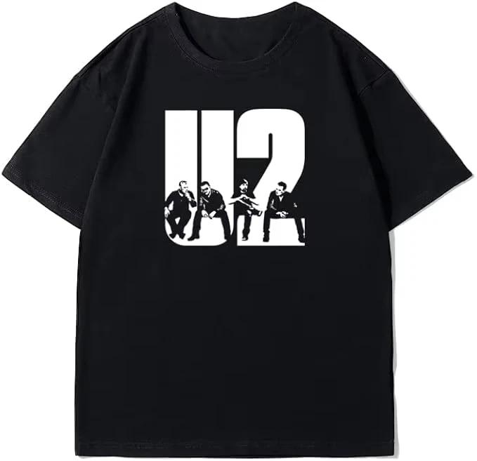 U2 Band Graphic Print Black T-shirt M