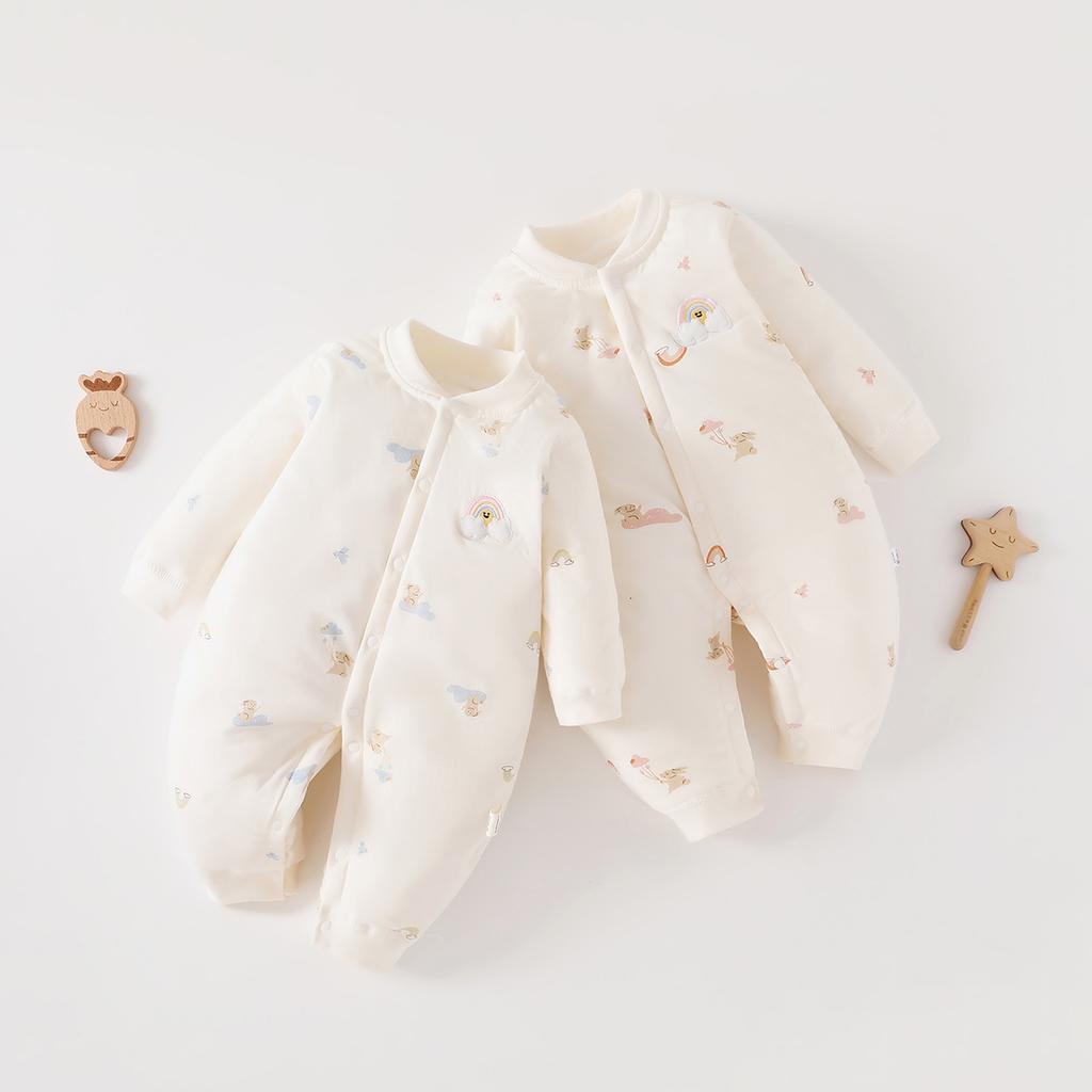 Unisex Newborn Padded Cotton One Piece Romper Infant Warm Winter Baby Jumpsuit