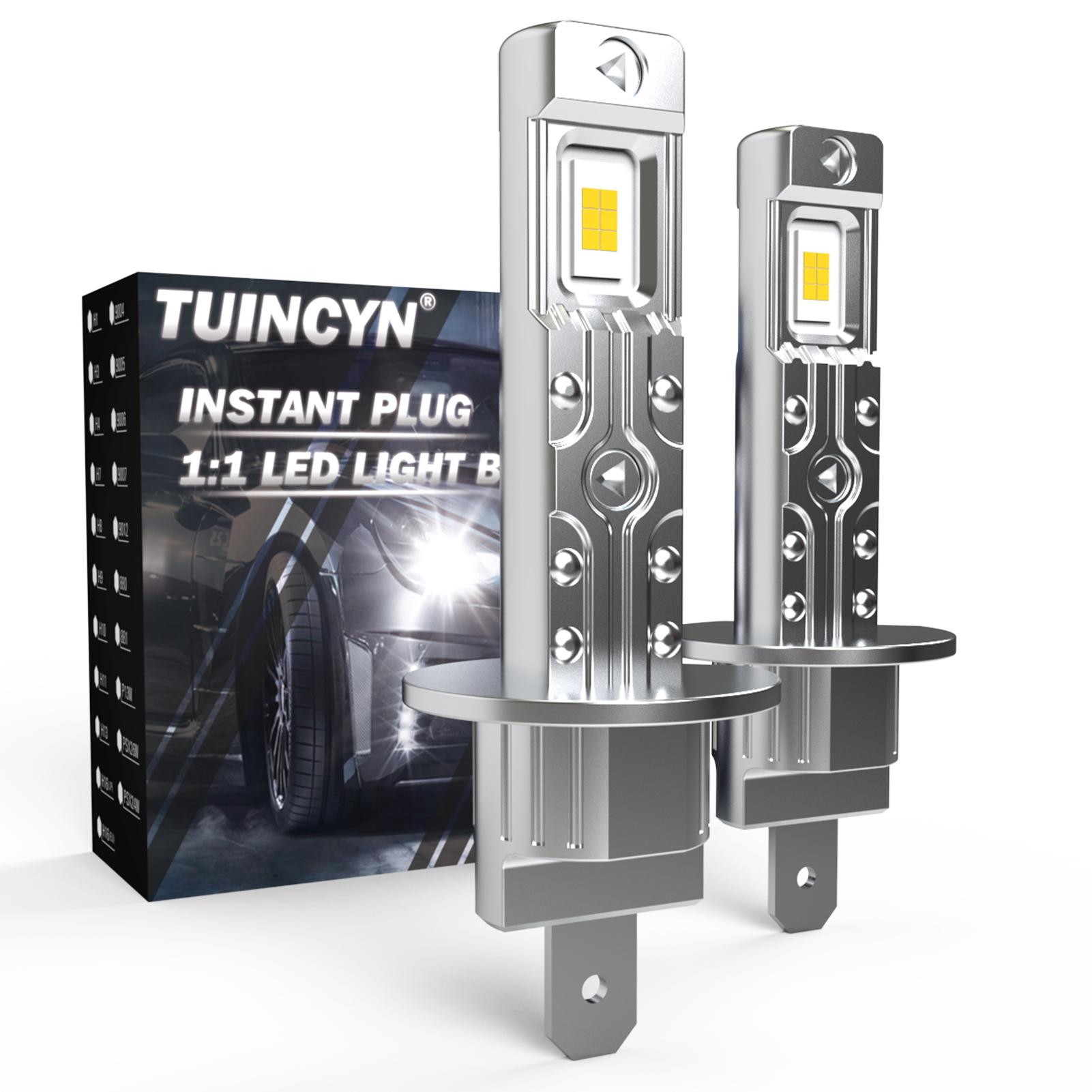 

2pcs H1 Led Bulbs for Cars CSP LED Chips Bulb Auto Led Light Fog Lamp Super Bright Auto Running Lights 6500K 80W White DC12V H1