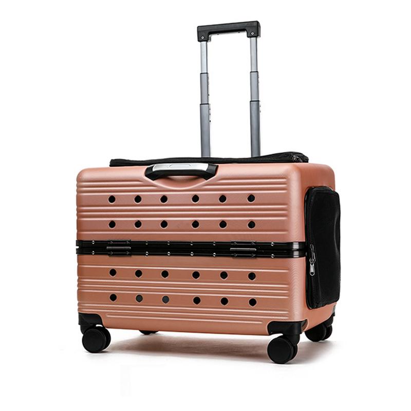 Large Pet Trolley Case Panoramic View Portable Cat Carrier Comfort Breathable Space Capsule Transparent Pet Transport Solution