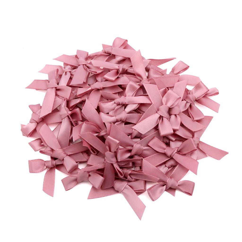 50pcs 4*3.5cm Colorful Ribbon Bows Small Size Polyester Handmade Bowknot For DIY Wedding Christmas Party Gift Bouquet Decoration