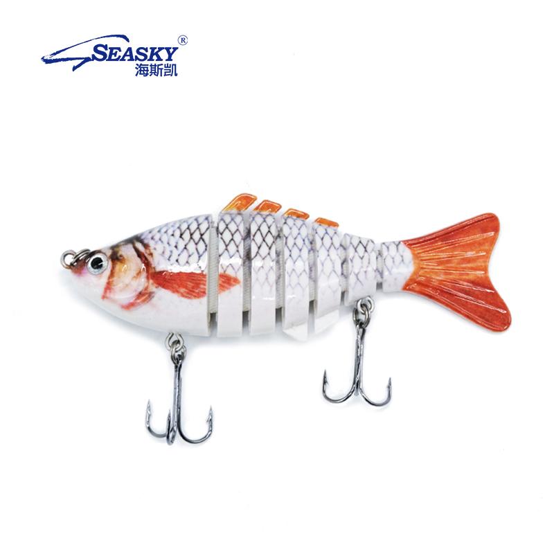 SEASKY 10cm 15g Jointed 7-Sections Swimbait Hard Lure 5pcs Combo Kit