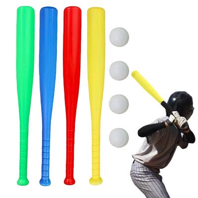 2/4pcs Lightweight Plastic Baseball Bat with Ball Set Training Practice Bat for Beginners Outdoor Sports Equipment for JXB