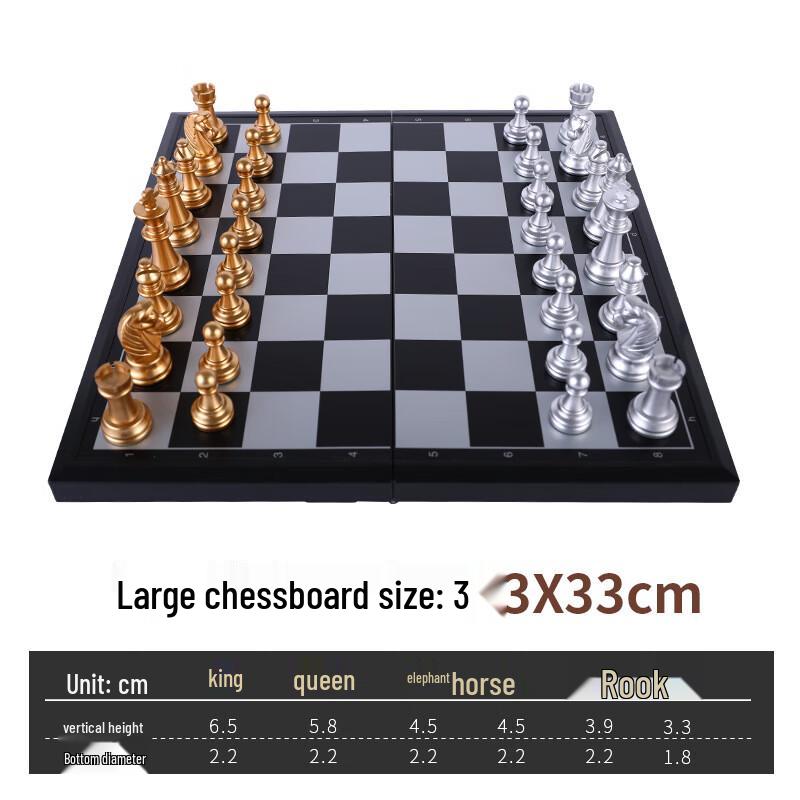 Magnetic Foldable International Chess Set