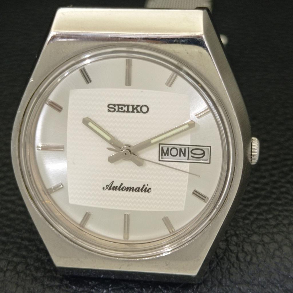 JAPAN VINTAGE SEIKO AUTOMATIC 6309A MENS SILVER COLOR DIAL WATCH A500837-5 R154-a500837