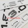 New 3D ABS Car Letters Logo 1.8T 2.0T 3.0T Rear Trunk Badge Emblem For T A3 A4 A5 A6 A7 A8 Q2 Q3 Q5 Q7 Q8 Car Sticker Accessories