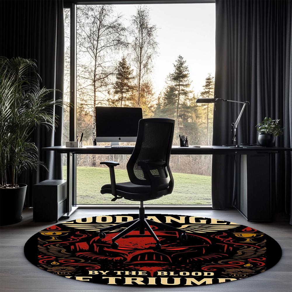 Warhammer 40k Printed Round Rug Carpet Chair Rug Area Rug Entryway Doormats,for Office Chair Living Room Bedroom Kitchen Room.