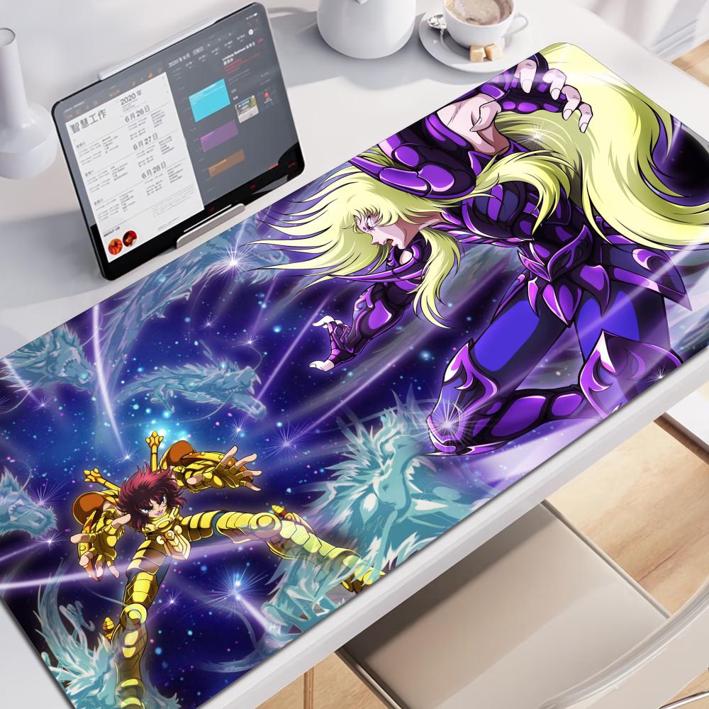 HD Printing Anime Saint Seiya Mousepad Natural Nonslip Rubber Game Mouse Durable Desktop Mousepads Keyboard Pad Deskmat